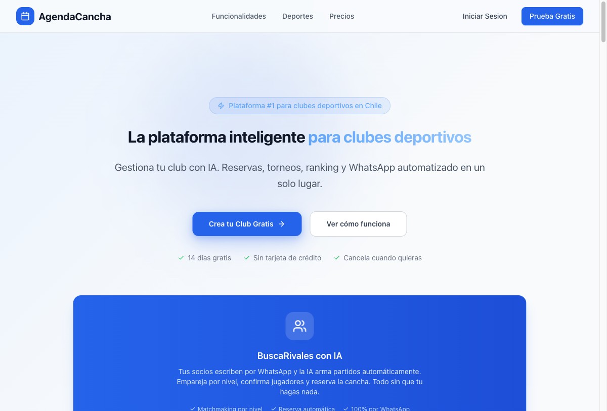 AgendaCancha